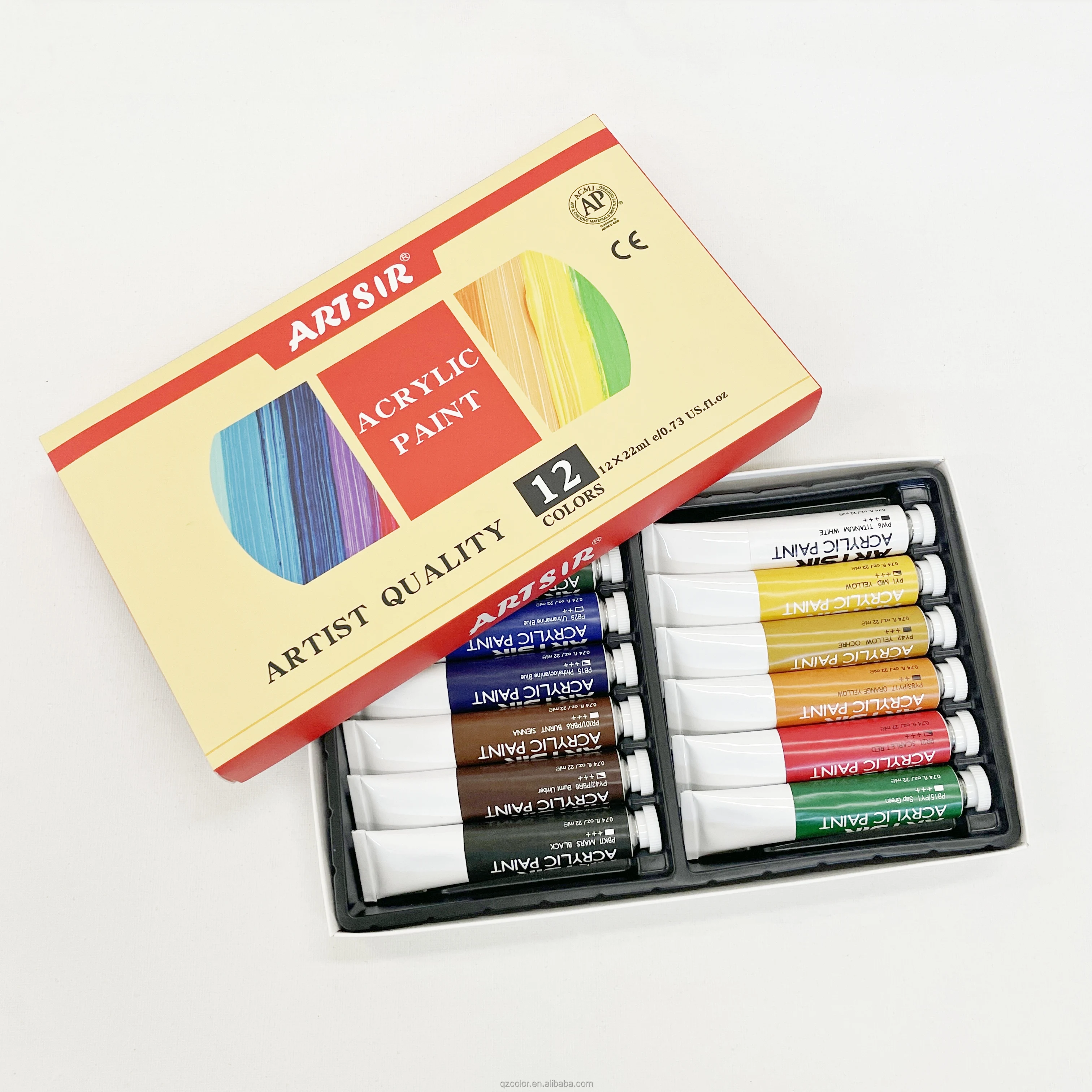 Popular Acrylic Paint Set Waterproof 12 Colors For Artist DIY Hand Painting Graffiti on Stones Wall Canvas