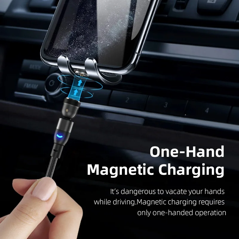  1M 2M Hot sale Magnetic charging 3 in 1 USB Cable LED cell phone accessories Phone Charger for All