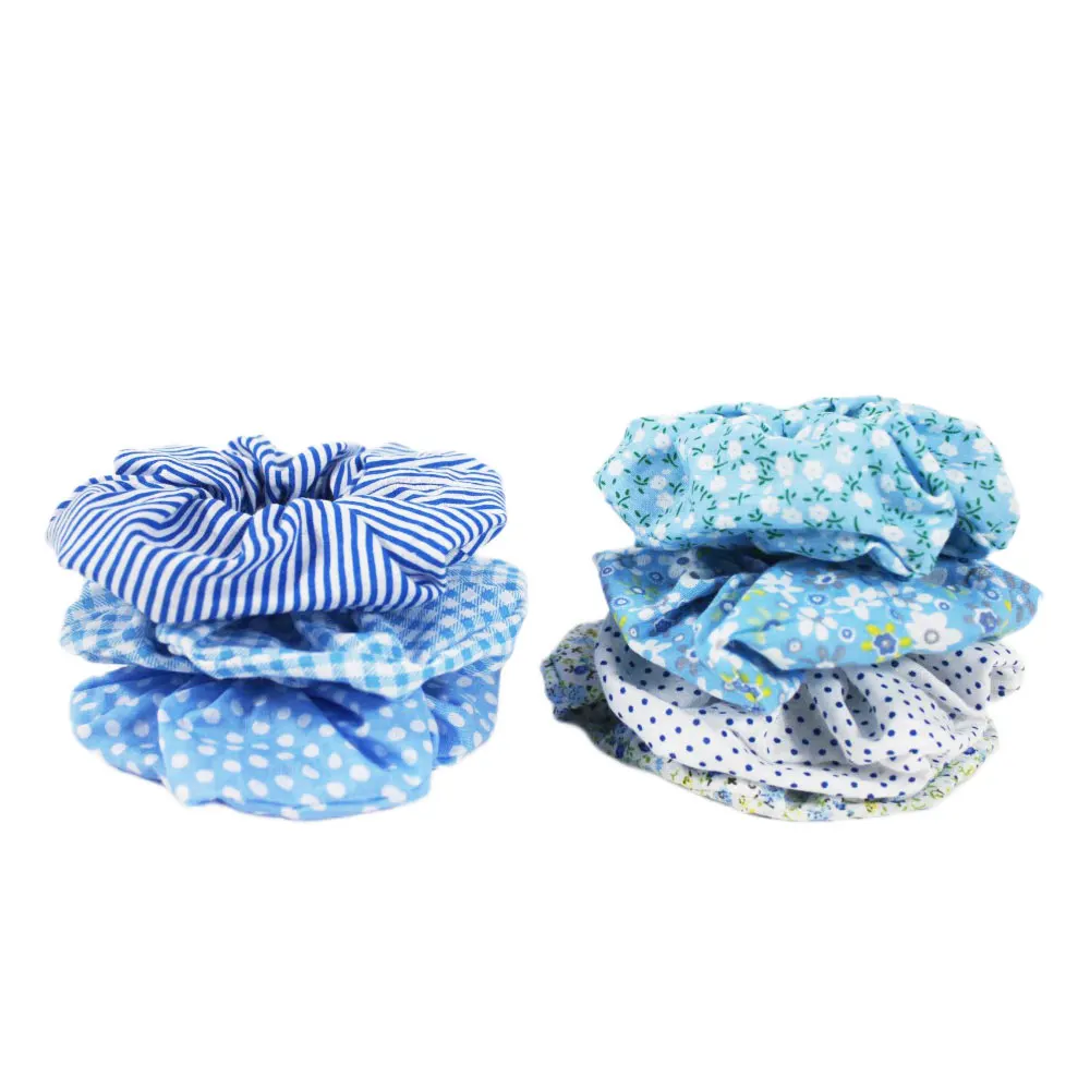 New fashion women bulk scrunchies elastic hair bands xxl stripe scrunchie
