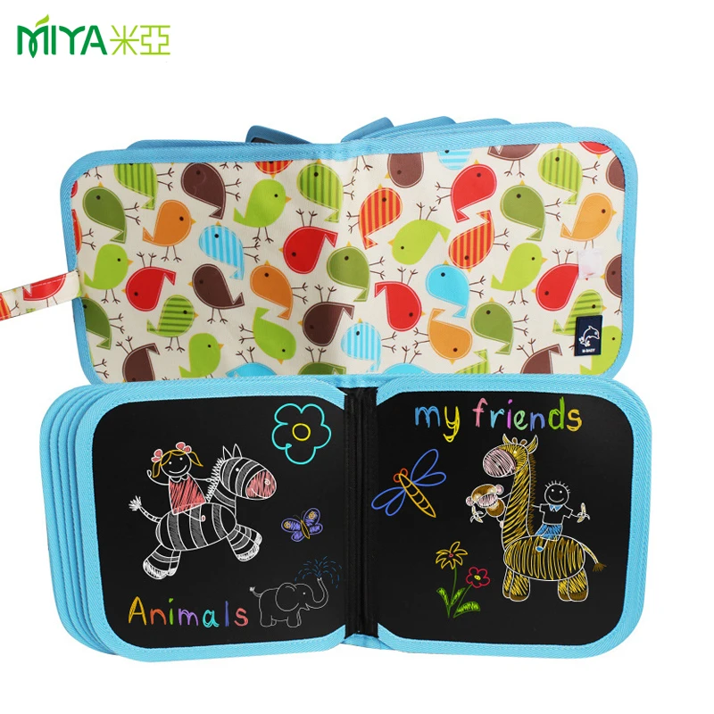 Portable Erasable Drawing Pad Toys for Kids, with 3 Colored Erasable Pens,6Page Stationery Set