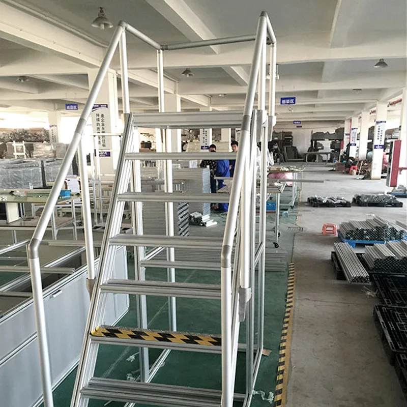Stair overall step steps non-slip aluminum alloy step escalator warehouse pickup pedal walk maintenance platform walkway