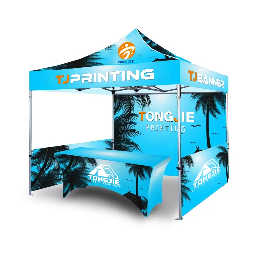 Shanghai Tongjie custom 10x10 aluminium frame canopy outdoor promotional tradeshow carnival tent