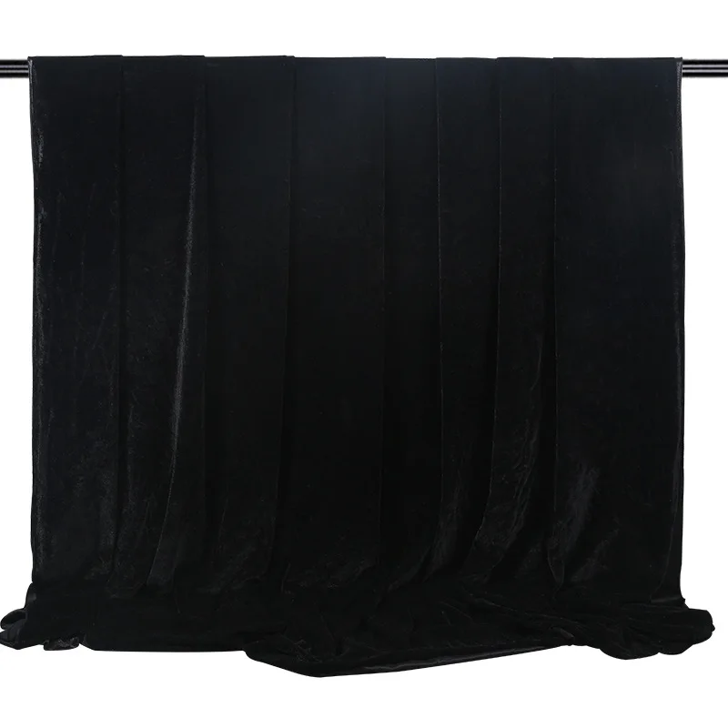 Wedding Decoration Black Velvet Fabric Curtains for Wedding Stage Background Decoration Wedding Backdrop Decoration Curtains