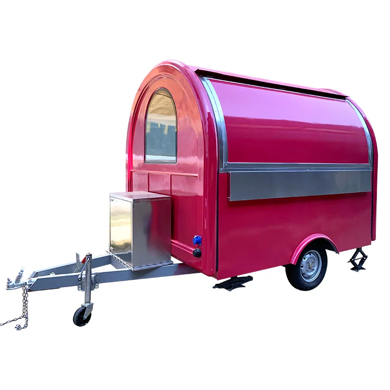Factory price Fried Chicken ice cream Sweet Snacks food kiosk hotdog food cart round food trailer