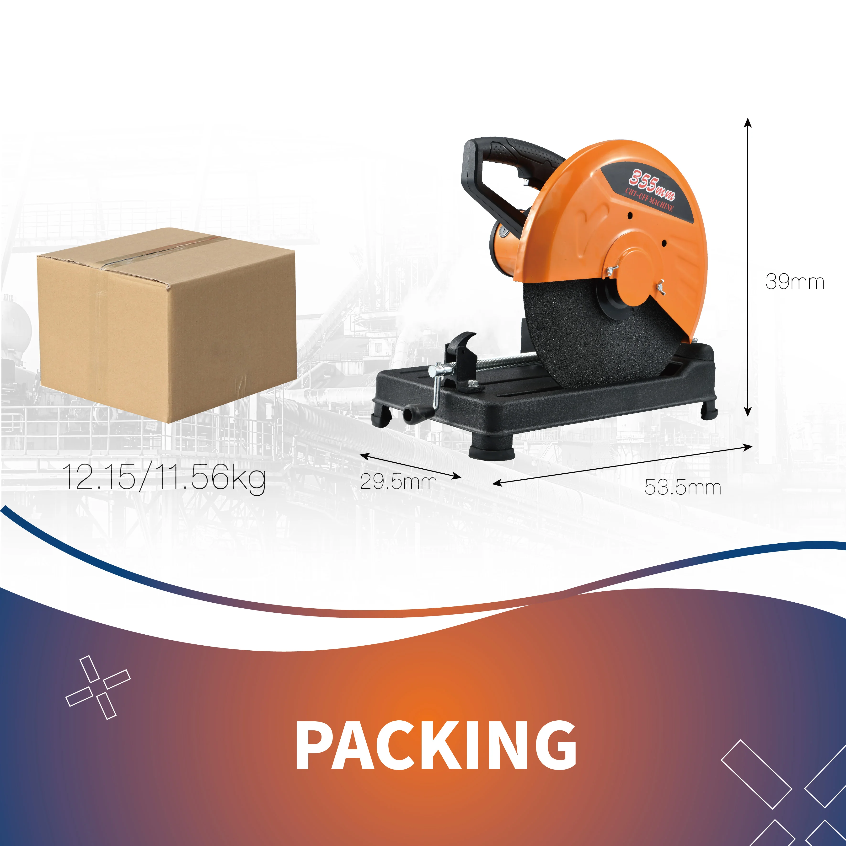 In-stock wholesale Metal 355mm Cut Off Machine Cut Saw Abrasive Wheel Machine Spare Parts Provided Gearbox Online Support Retail