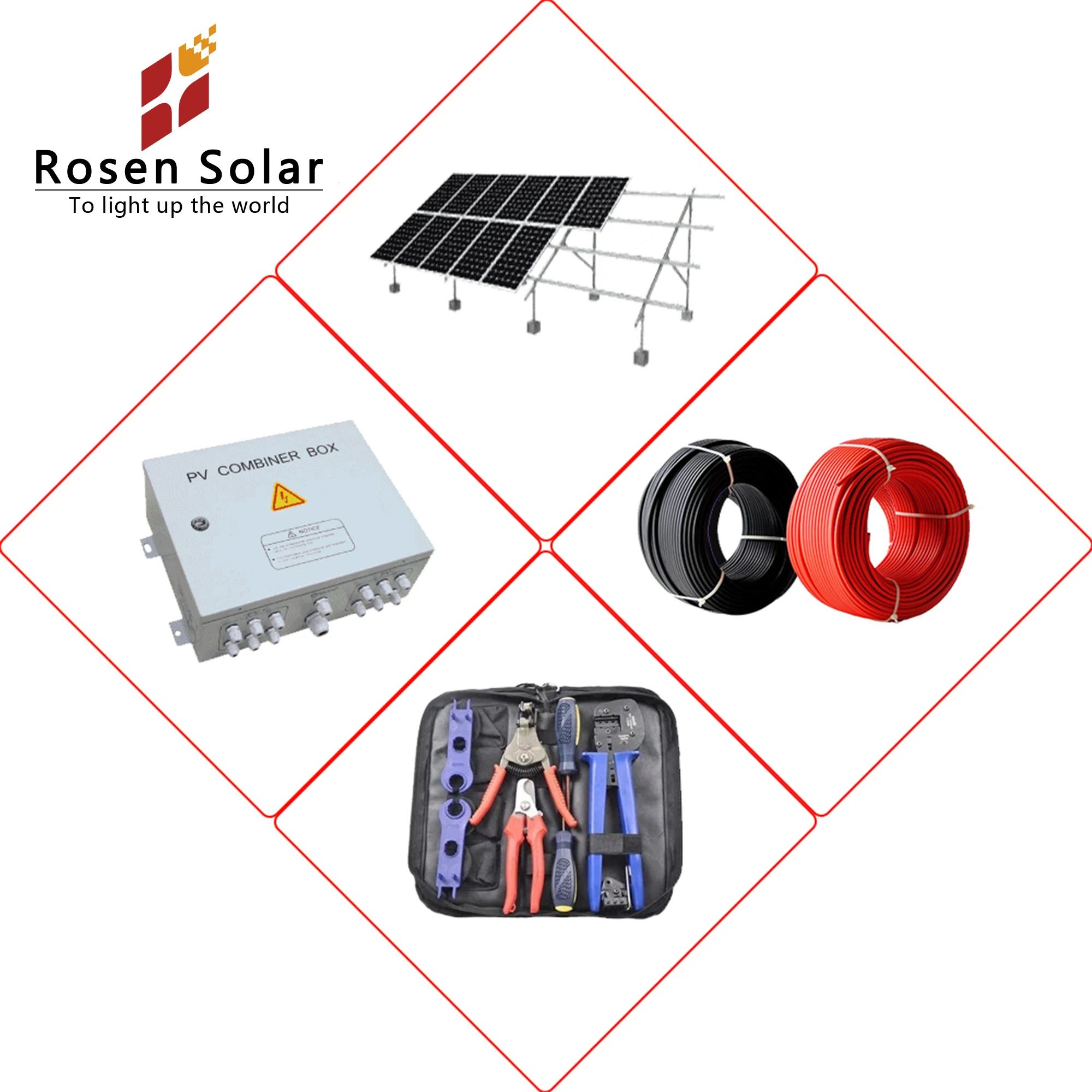 Growatt Solar Power System 100kw complete set up Ground Mount 100kw pv module system