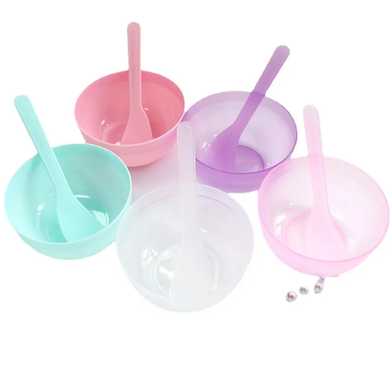 Facial mask mixing bowl set diy facial mask mixing tool with mask bowl brushes stick spatula and 2 in 1
