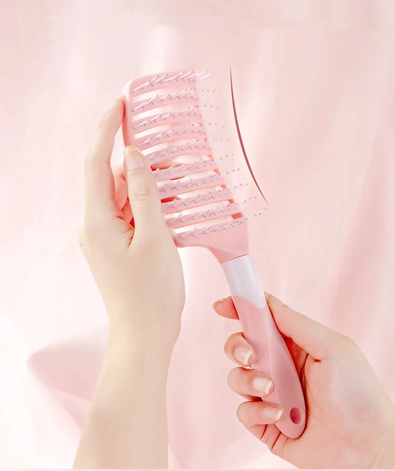 New Design Candy Color Salon Hair Comb Brush With Quick Self Cleaning Feature Curly Hair Styling With Comb For Black Womens