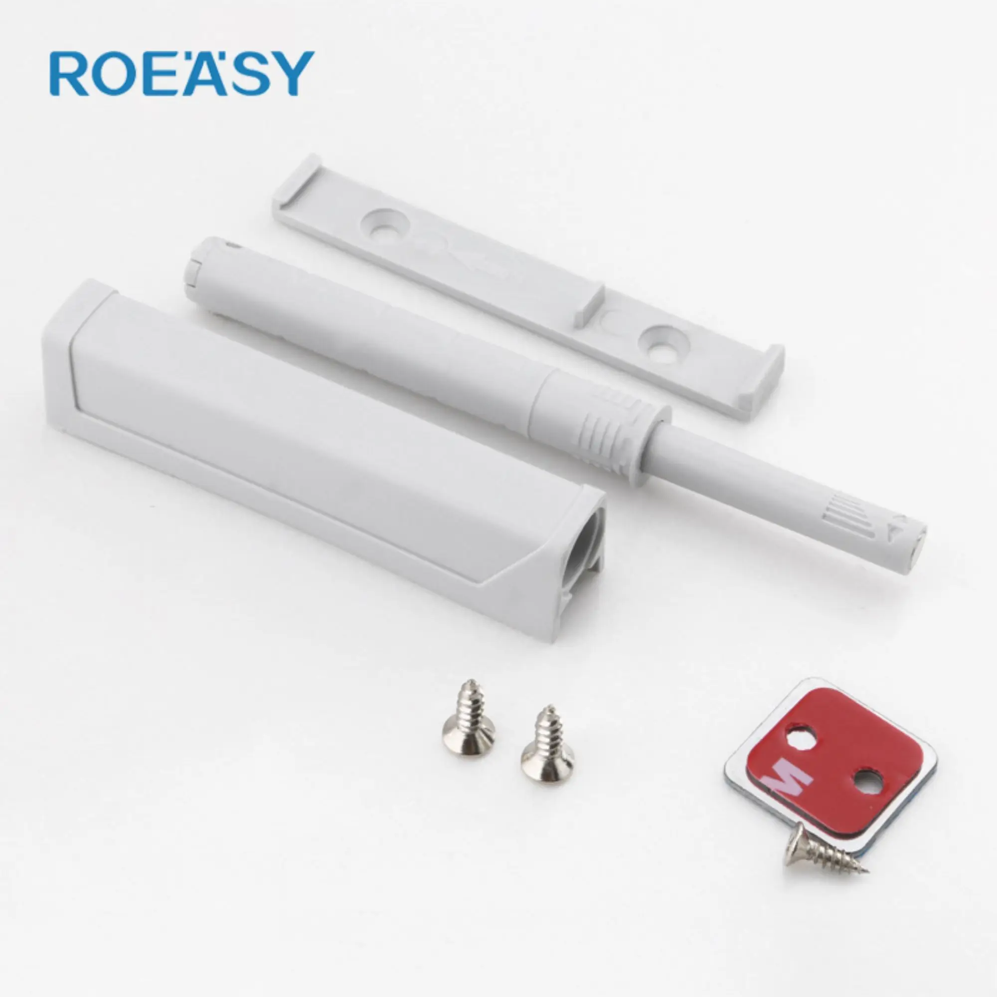 ROEASY push to open furniture door rebounce ABS plastic material with magnetic mute cabinet damper push open for cabinet door