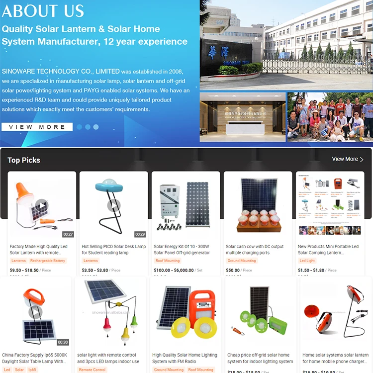 Home portable solar power system with solar panels for small homes solar plants