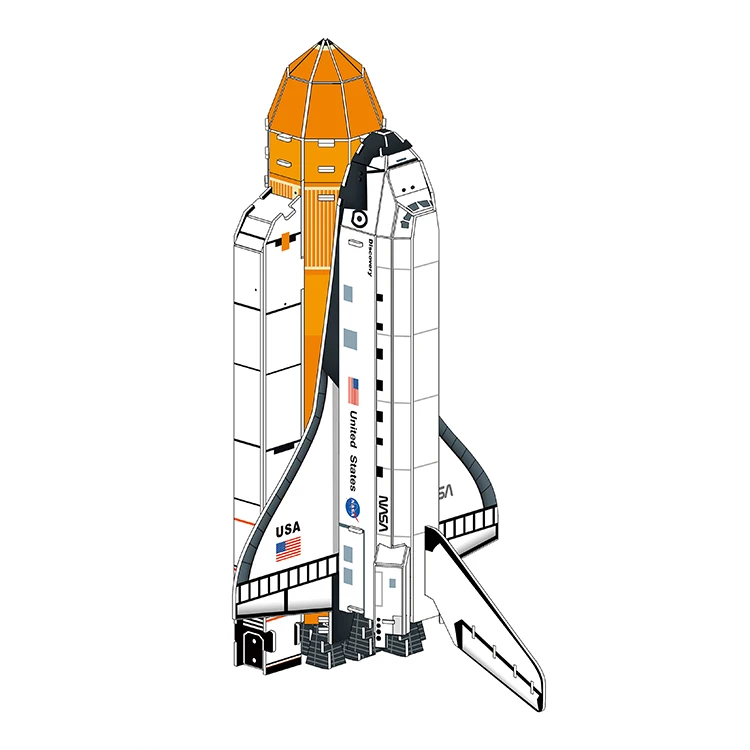 Popular Montessori Style 3D Spacecraft Jigsaw Puzzle Educational DIY Toy for Toddlers