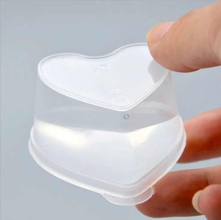 wholesale 45ml heart-shaped pudding boxes multispaced plastic heart shaped pill box pp box packaging