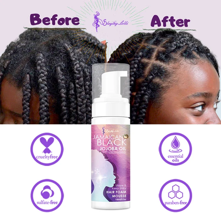 Perfect For Perm Rod Sets Touchable Frizz-Free Finish Hair Wave Mousse For Braids Custom