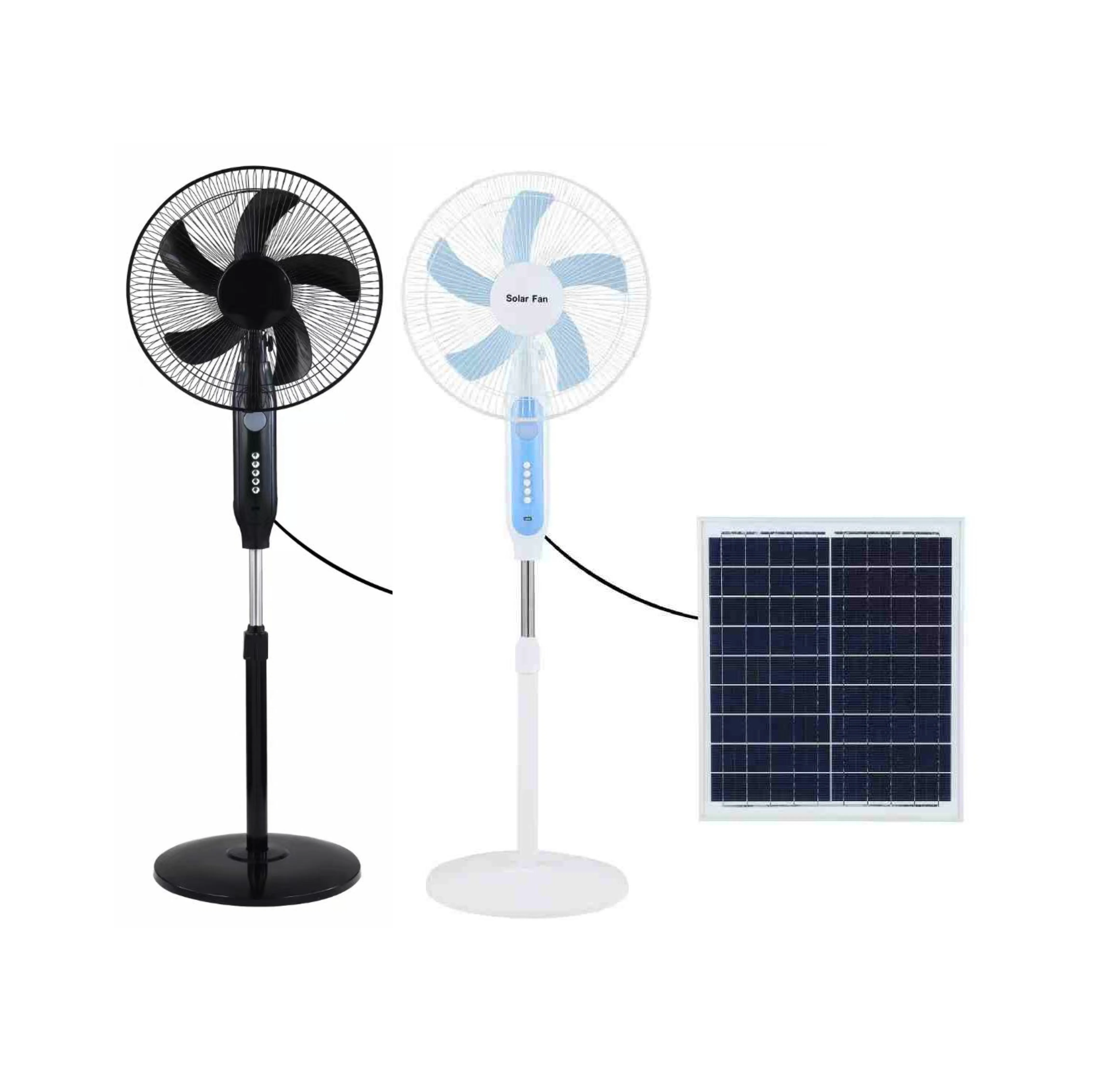 Solar cell fan solar  with bulb electric rechargeable fan solar floor fans 12v dc
