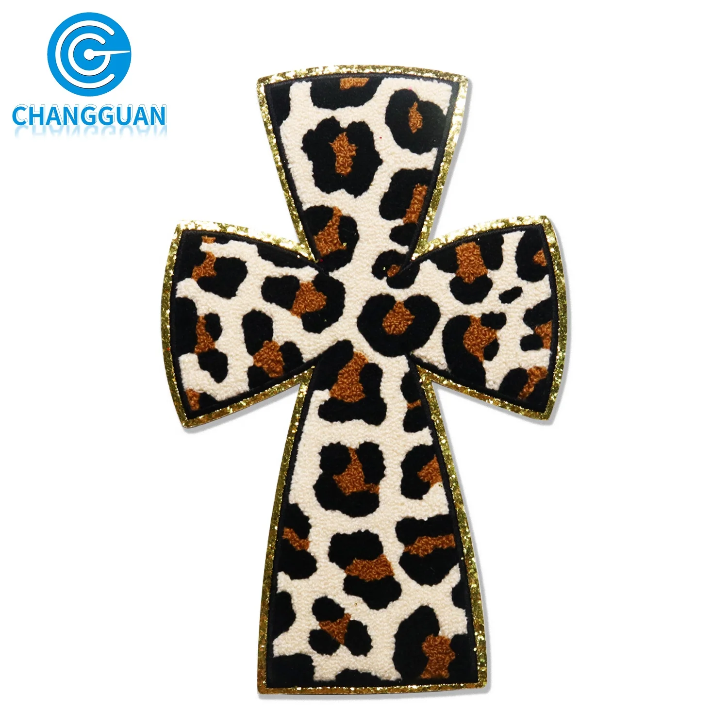 Hot Selling Festivals Large Jesus Cross Iron On Easter Chenille Patches For Clothing Custom Amen Embroidery