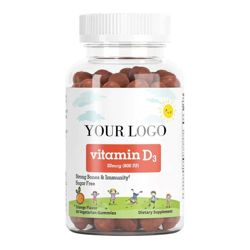 Customize logo vitamin d3 vitamins bear gummies with private label