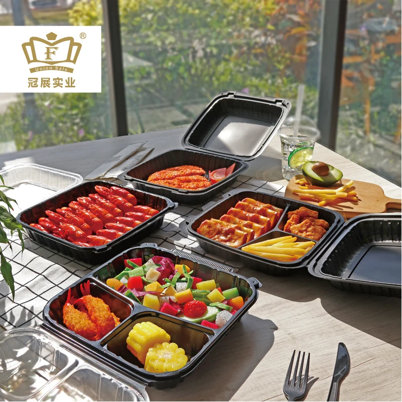 to go boxes food storage container microwave safe hinged lid plastic containers sturdy heavy duty reusable meal prep lunch box