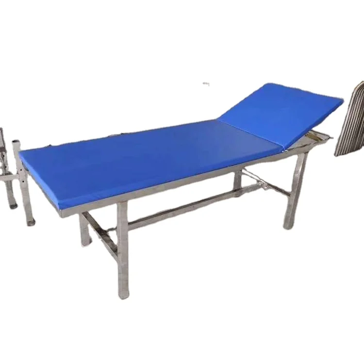 Best Manufacture Steel hospital patient table medical examination bed with backrest