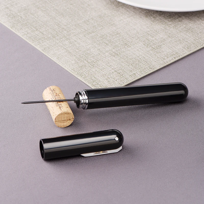 Portable Pen Shape Air Pressure Wine Opener Small Colorful Pin Cork Remover Pneumatic Corkscrew Air Pump Wine Opener