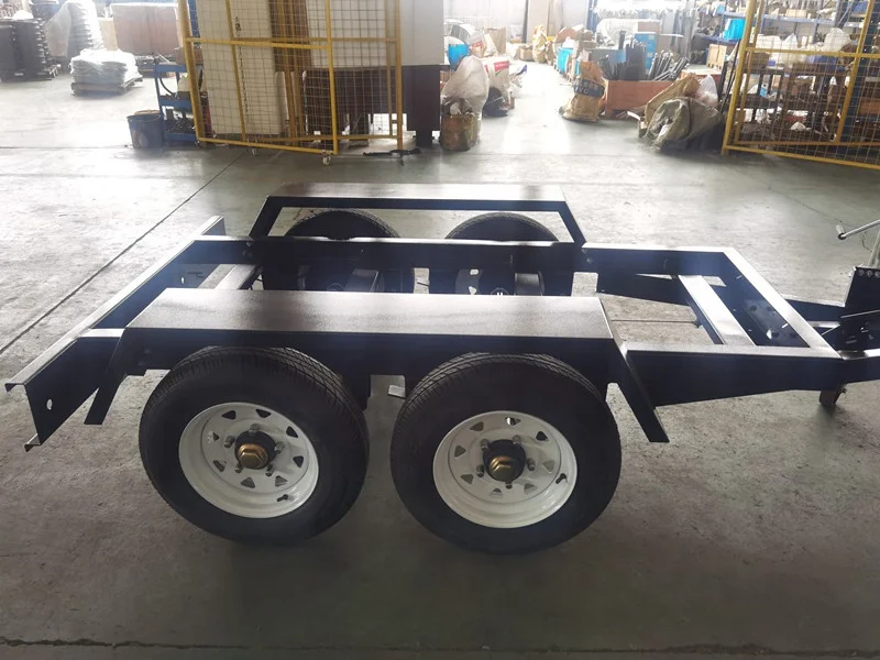 Babyonlinesprom Dressall Equipment Trailer Chassis Double Axle Generator Trailer Frame Iler Frame Silver Car Dolly Trailer 3T
