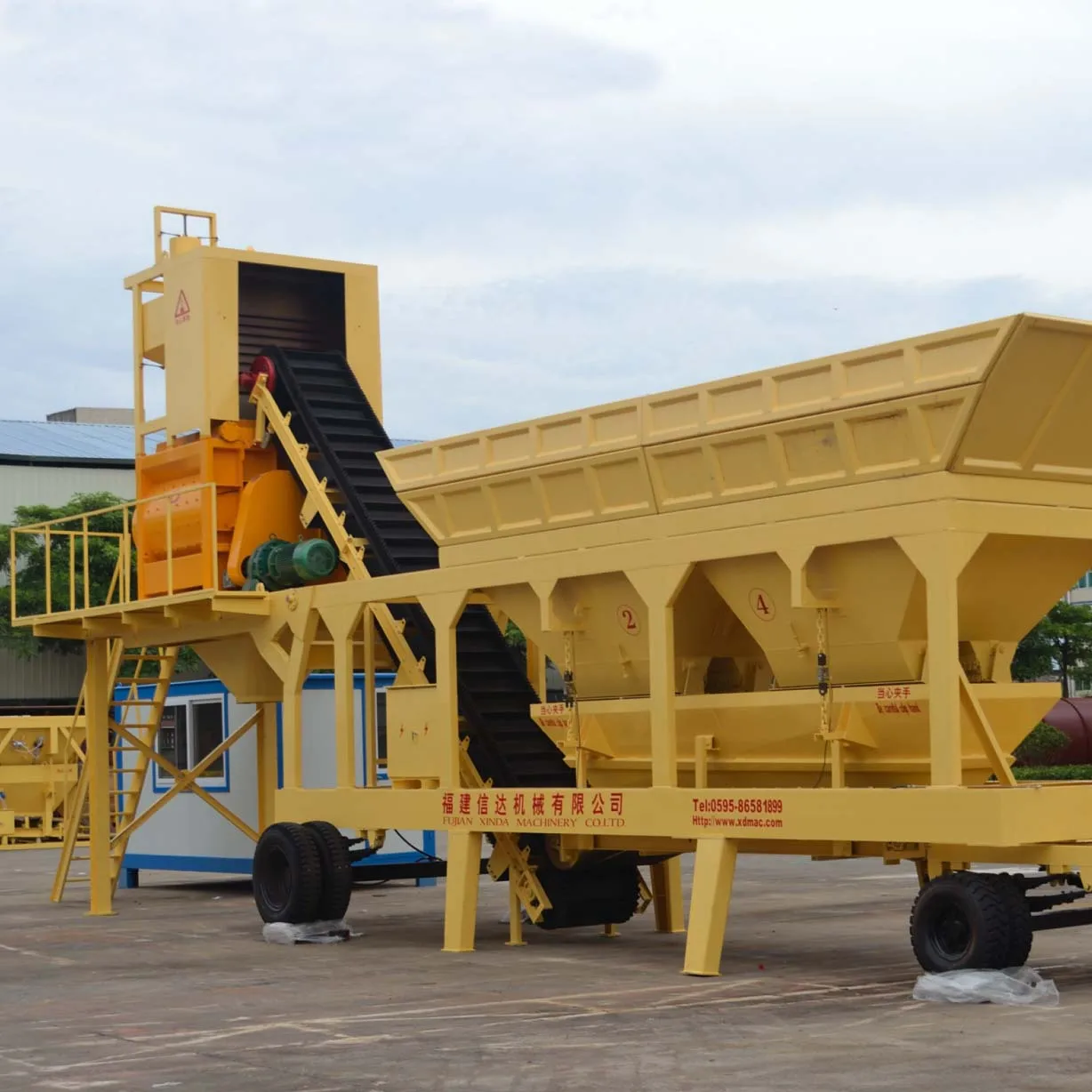 High Batching mobile beton mixing plant specification