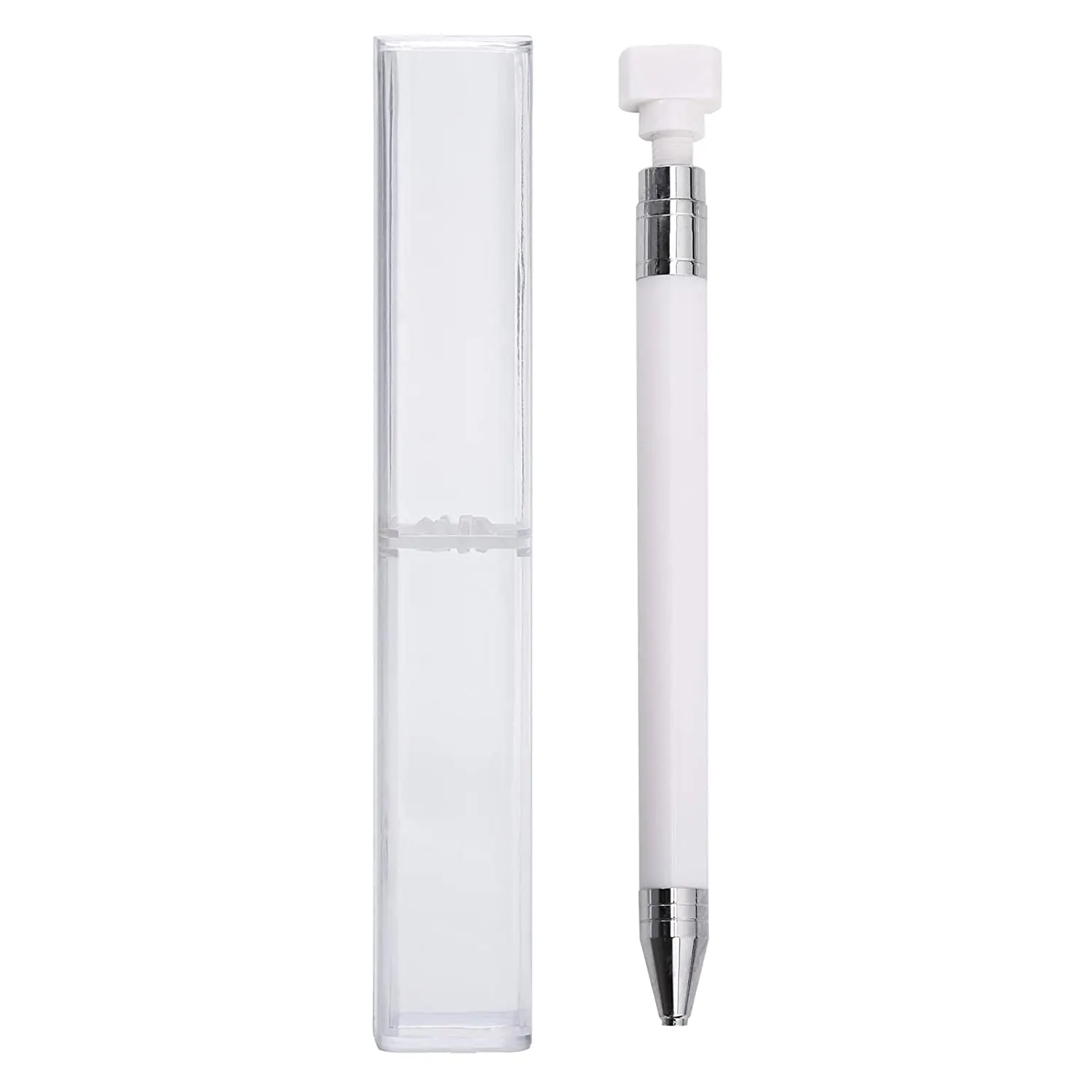 Popular Refillable Gem Crystal Picker Pink White Rotary Nail Wax Pencil For Rhinestones