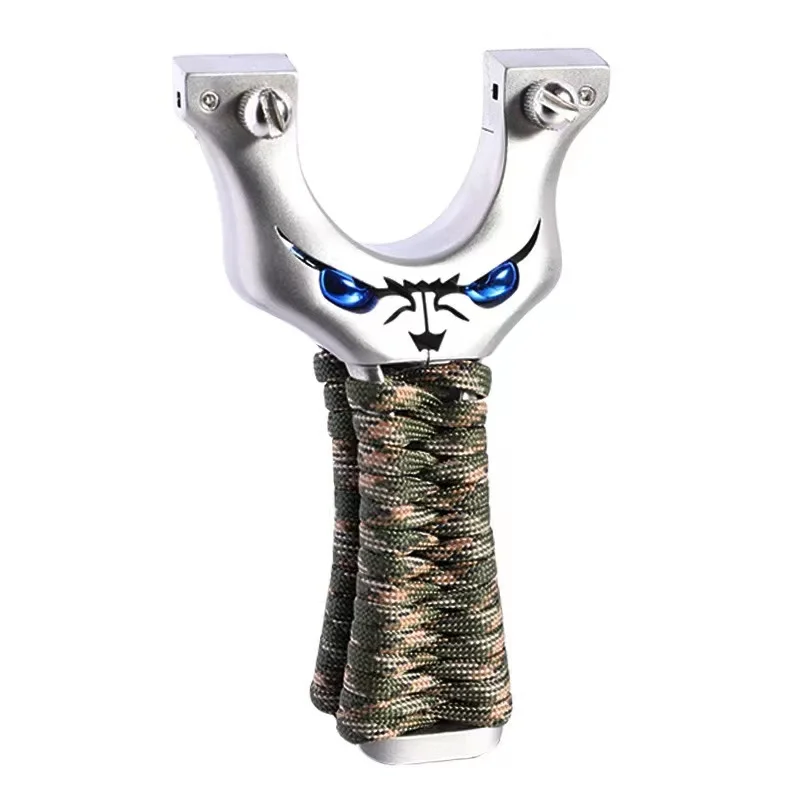 Reverse curved resin slingshot and laser aiming launcher, popular flat leather rubber belt for outdoor hunting