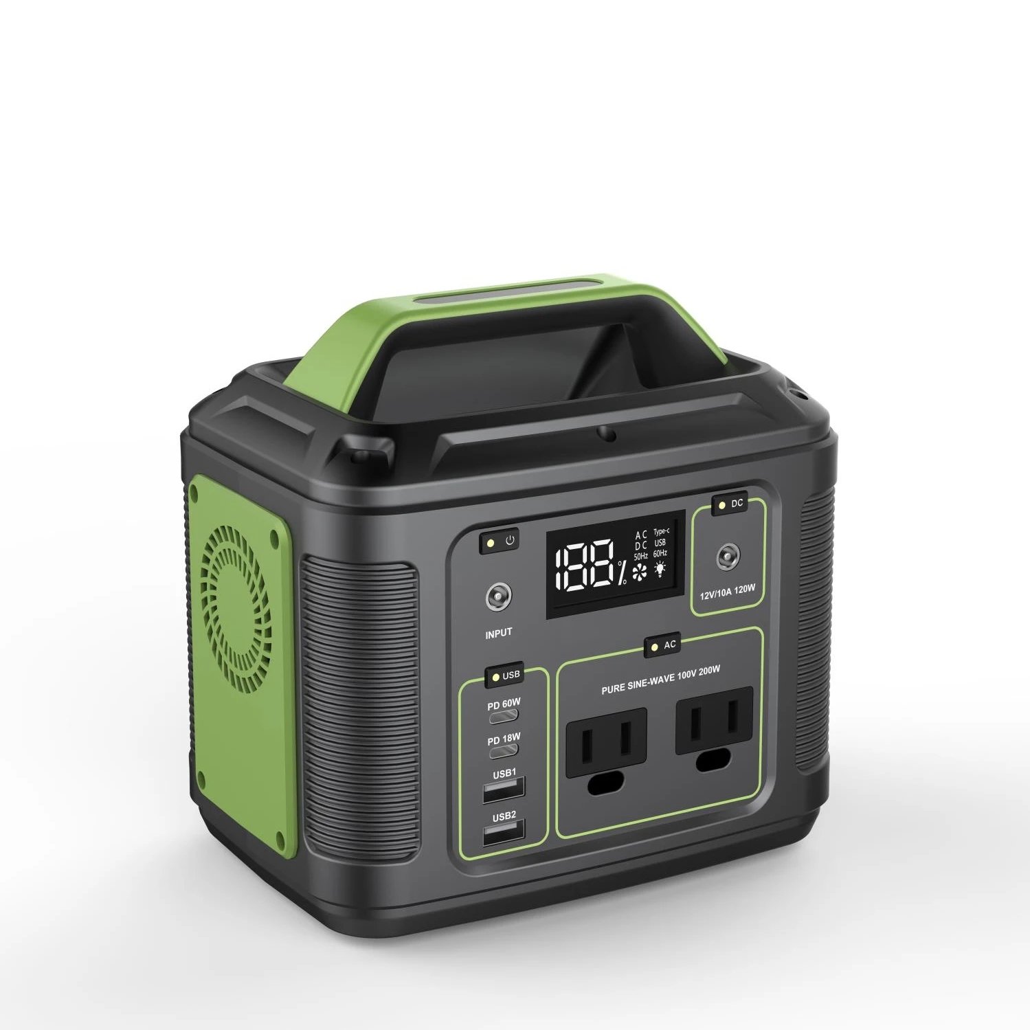 Fast Charging Portable Power bank  Large Capacity 200W  AC DC 48000mAh  Power Station  Power Station with PD port