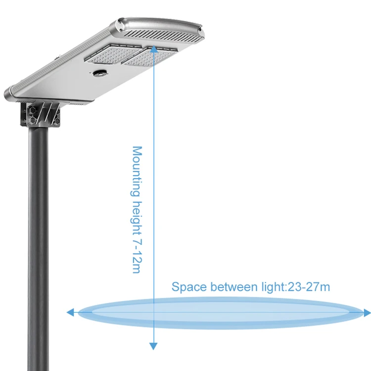 High Performance dc 12v 30w 40w 50w 60w 80w 100w 120w all in one the integration of led solar street light
