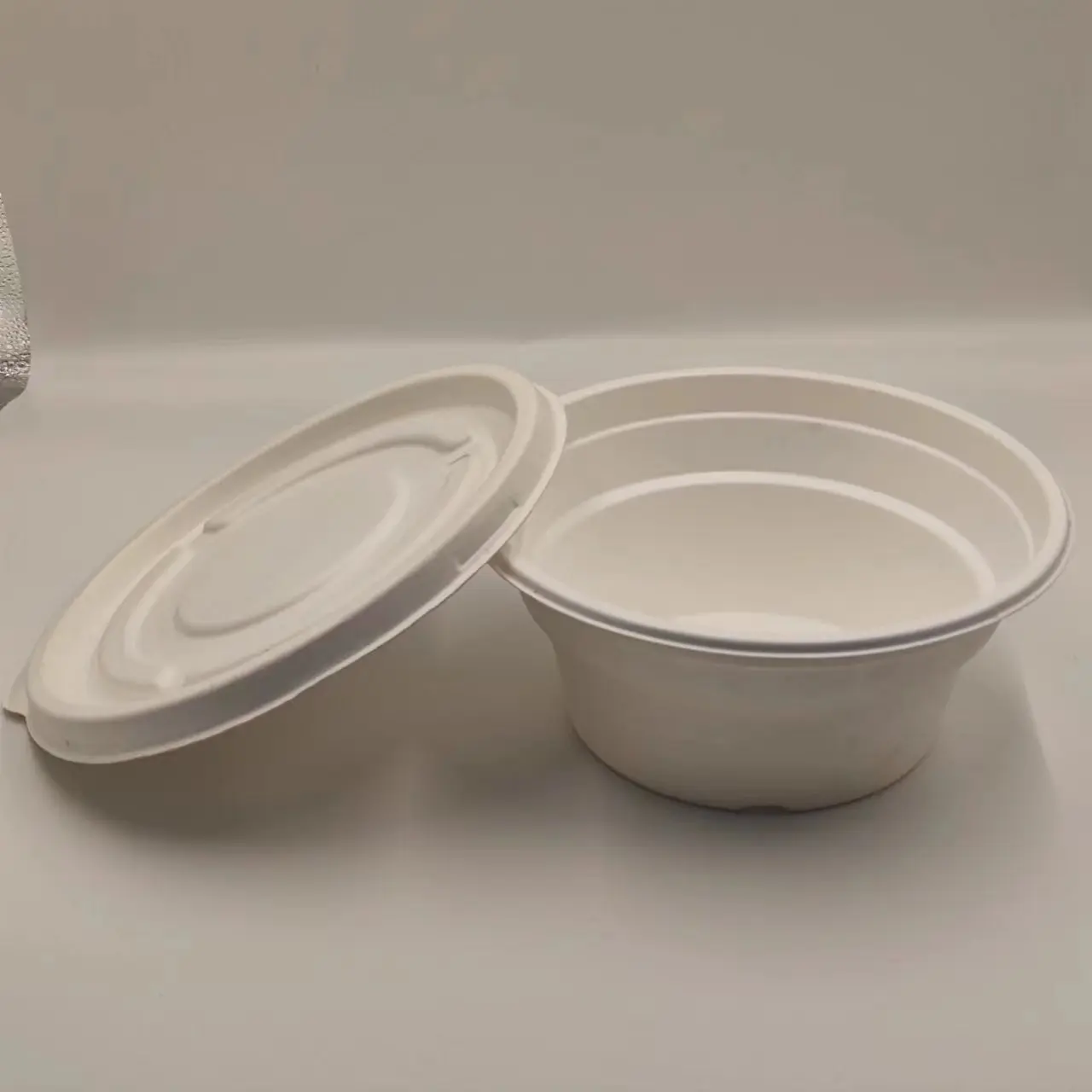 Custom Kraft Food Service Disposable Salad Bowl Lunch Bagasse Pulp Plate for Catering with Logo for Food Use