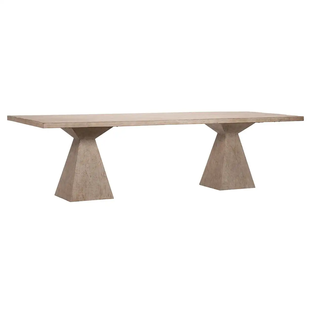 1.8m 2.0m 2.2m 2.4m meter rustic style reclaimed wood long rectangular cone base dining table