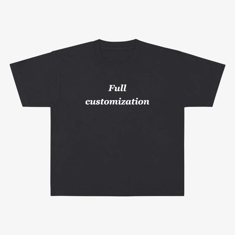 Oversized Boxy Heavyweight T-Shirt Custom Distressed Tshirt Blank Acid Wash Cropped Boxy T Shirt Men