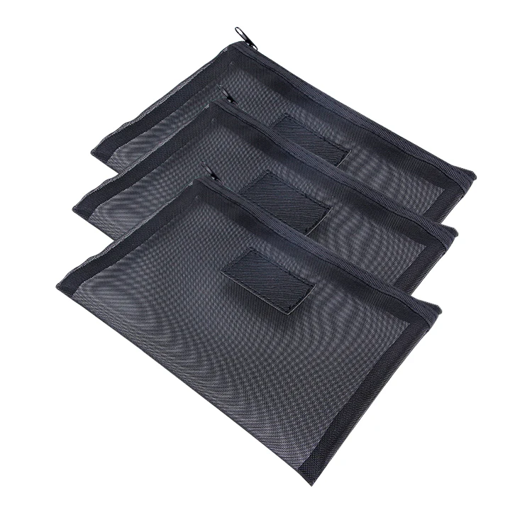 Черный нейлоновый сетчатый органайзер для косметики, сумка для хранения карандашей, Упаковочная Сумка