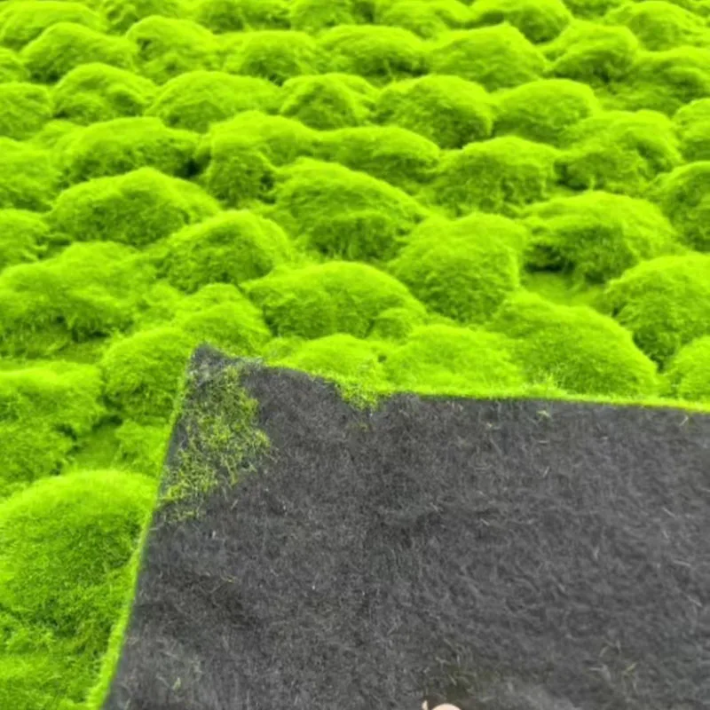 High Quality Artificial Moss Wall Panel Fake Stone Moss Wall Art Faux Moss Grass Carpet Green Plant For Home Decor