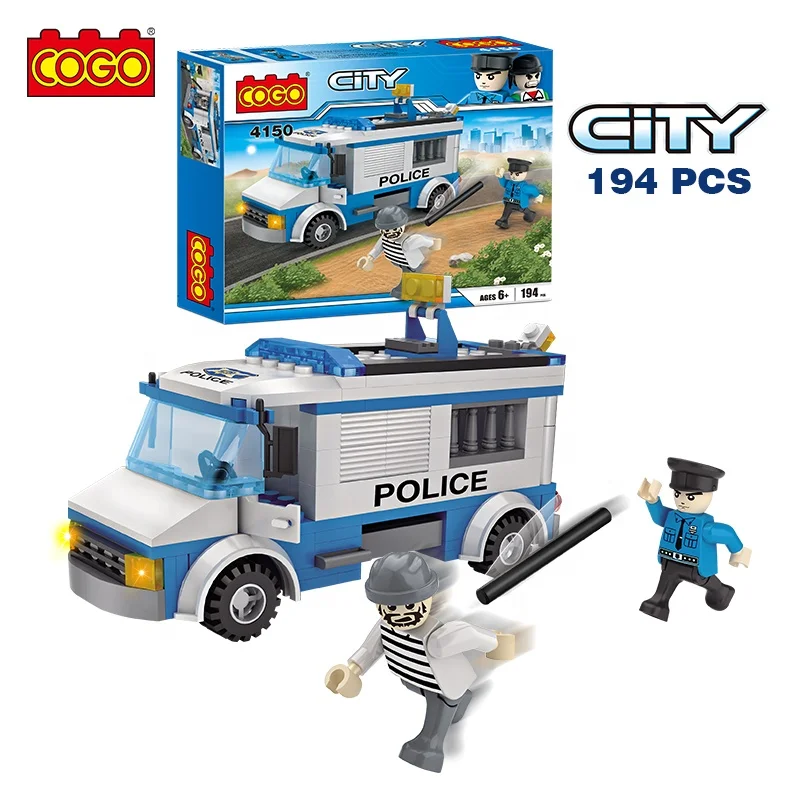 COGO Police Car 194 PCS DIY Making Educational Building Blocks Toys Set For Children