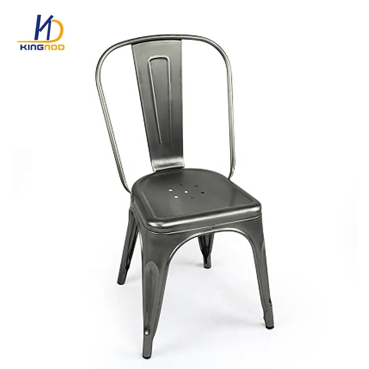 Hot Selling With Back Whole Metal Chair Stackable Dining Chair for Dinning Room