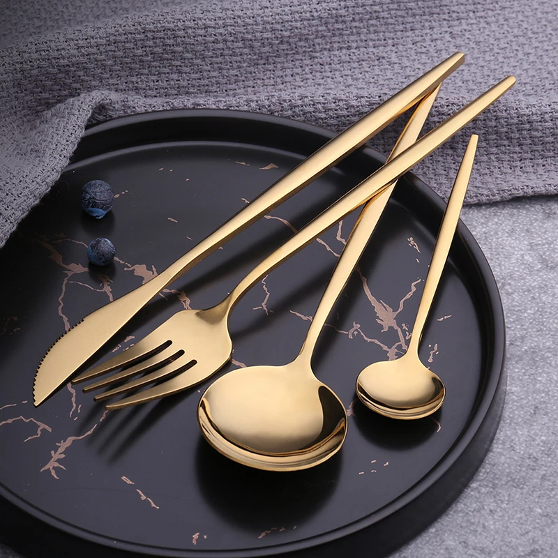 2022 China manufacturer nordic home stock wholesale 4pcs flatware set stainless steel cutlery