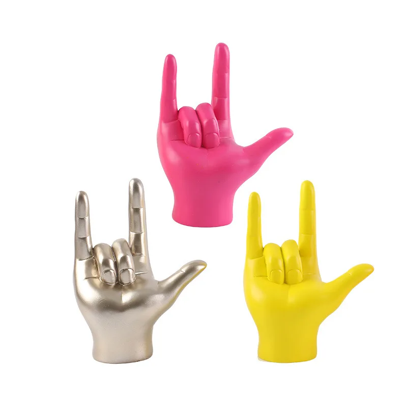 Polyresin LOVE Peace Hand Pose sculpture