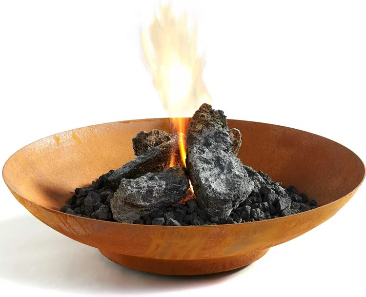 Wholesale Outdoor 800mm Corten Steel Fire Pit Bowls