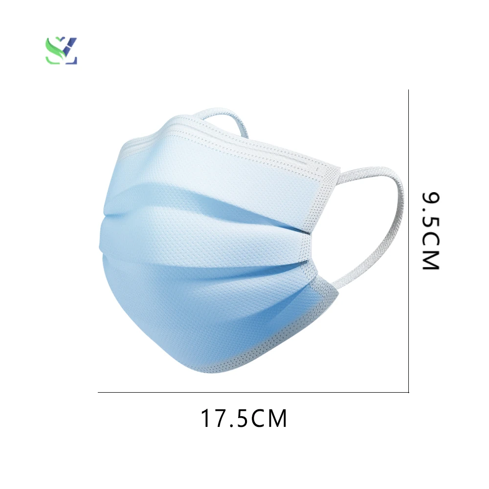 SZ Non-woven Black Fabric Face Mask Distributor With Logo Bulk Surgical Medical Facemask Disposable