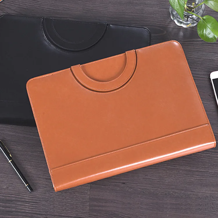 
Customized logo accepted hardcover custom presentation folder with notebook and 12-digit calculator 