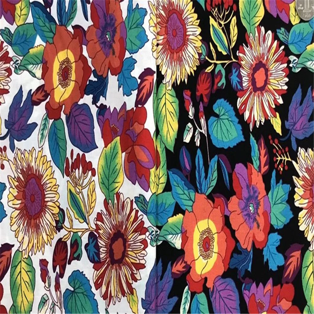 Amazing Floral Design Fashion Beauty Good Texture Cotton Print Fabric for Women Clothes Table Cloth