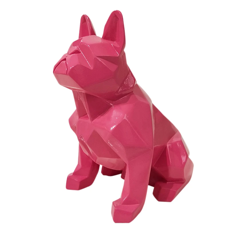 Polyresin Unique Custom Color S&M Size Indoor and Outdoor in Fiberglass Dog Animal Statues Home Decoration American Bully