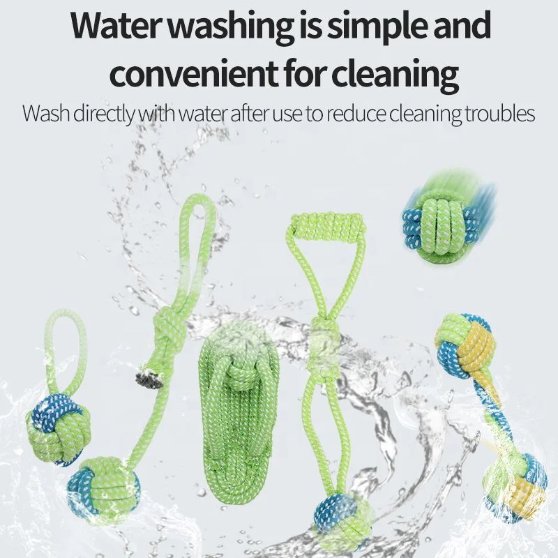 Factory Wholesale Custom Logo Cotton Rope Interactive Pet Bite Toy Dog Chew Toy