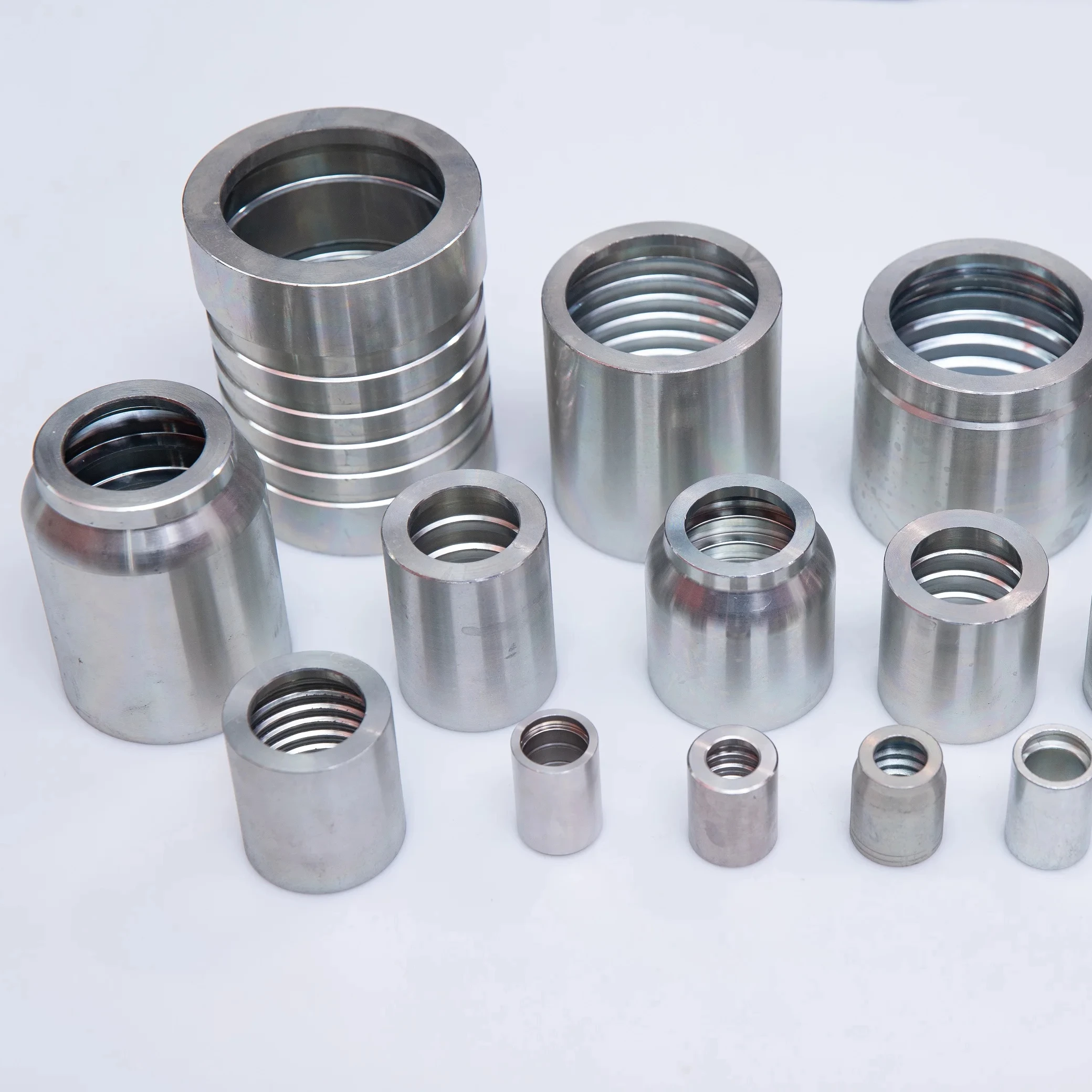 Hydraulic Ferrule Elbow Crimp Steel Coupling Fittings Square Head Casting Hose Connectors with OEM Support
