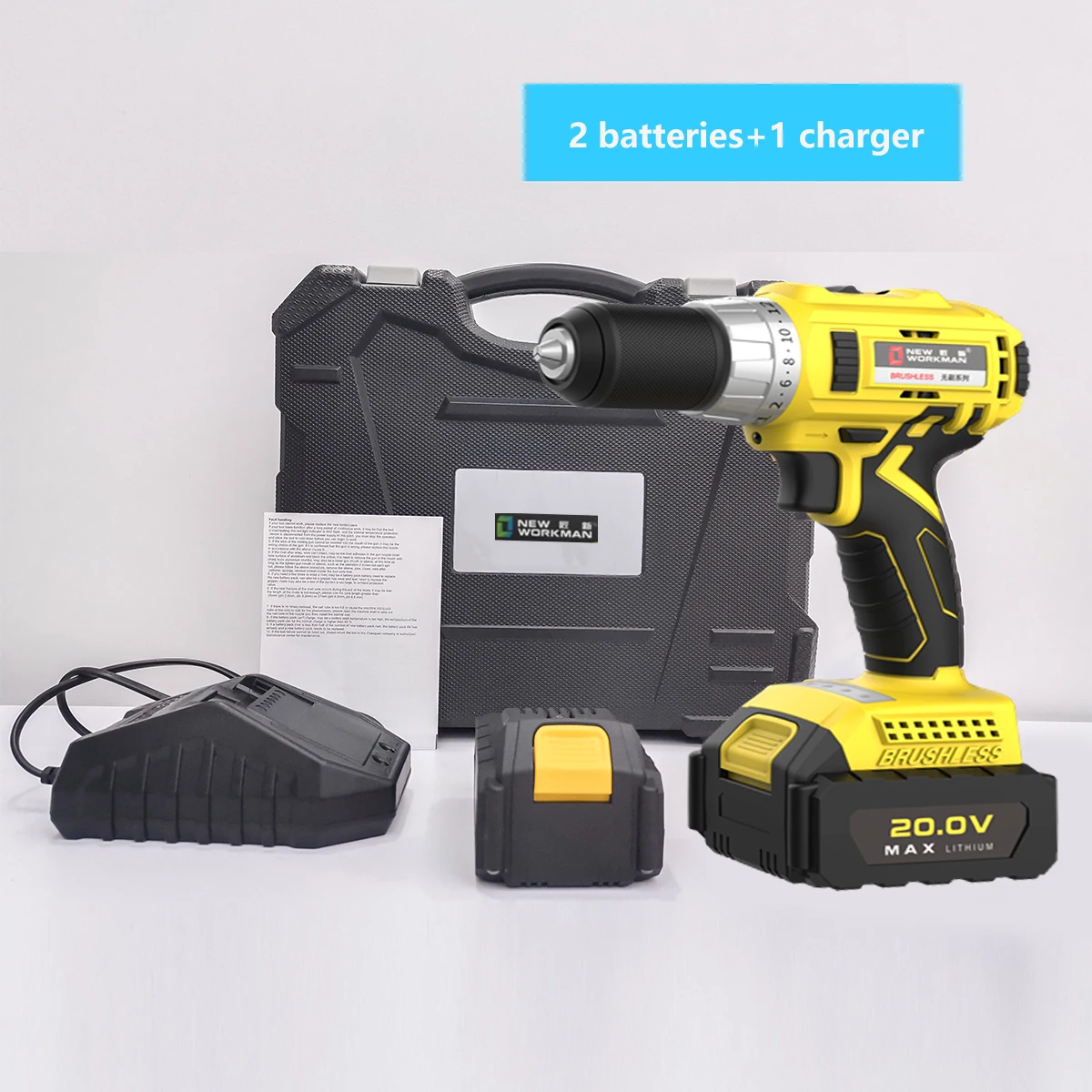 Cheap Lithium Battery Rechargeable power tools kit electric drill hand tools  brushless Motor Cordless drill