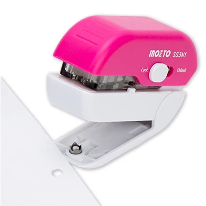 High Quality SS-3N1 Model Portable Mini Multifunction Exquisite Hand stapler Custom Picture Jumbo Round Manual 4 Sheets