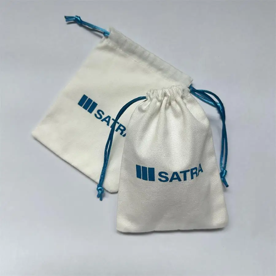 Custom with logo eco friendly fabric storage muslin jewelry women cosmetic bag luxury small mini canvas cotton drawstring bag