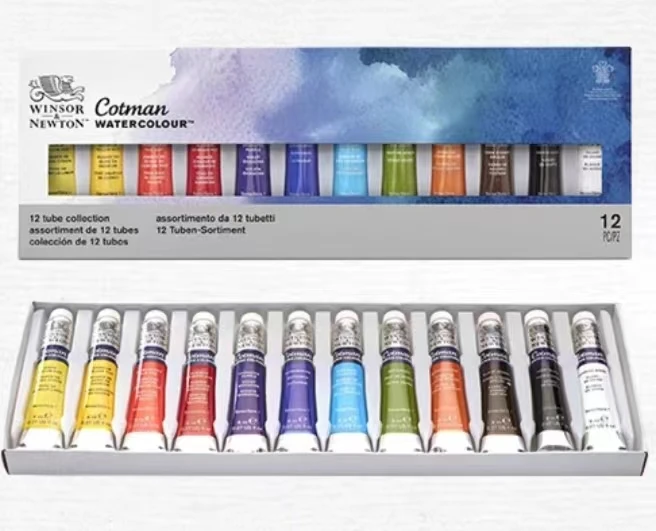 Winsor&Newton 10*5ml cotman watercolour set for artists and students