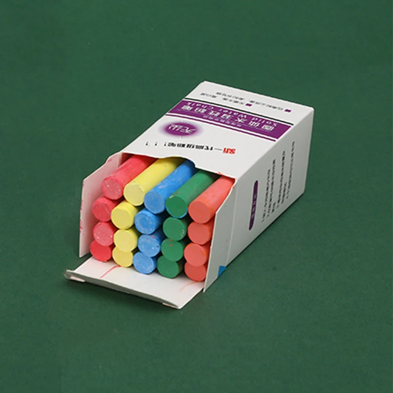 Top Sales White Colors Chalk Blackboard Erasable Paint 20Pcs  Colors Dustless Chalk For Kids Use